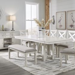 6pc Dining Table Set By Ashley Furniture /EZ $10 Down Payment Options 