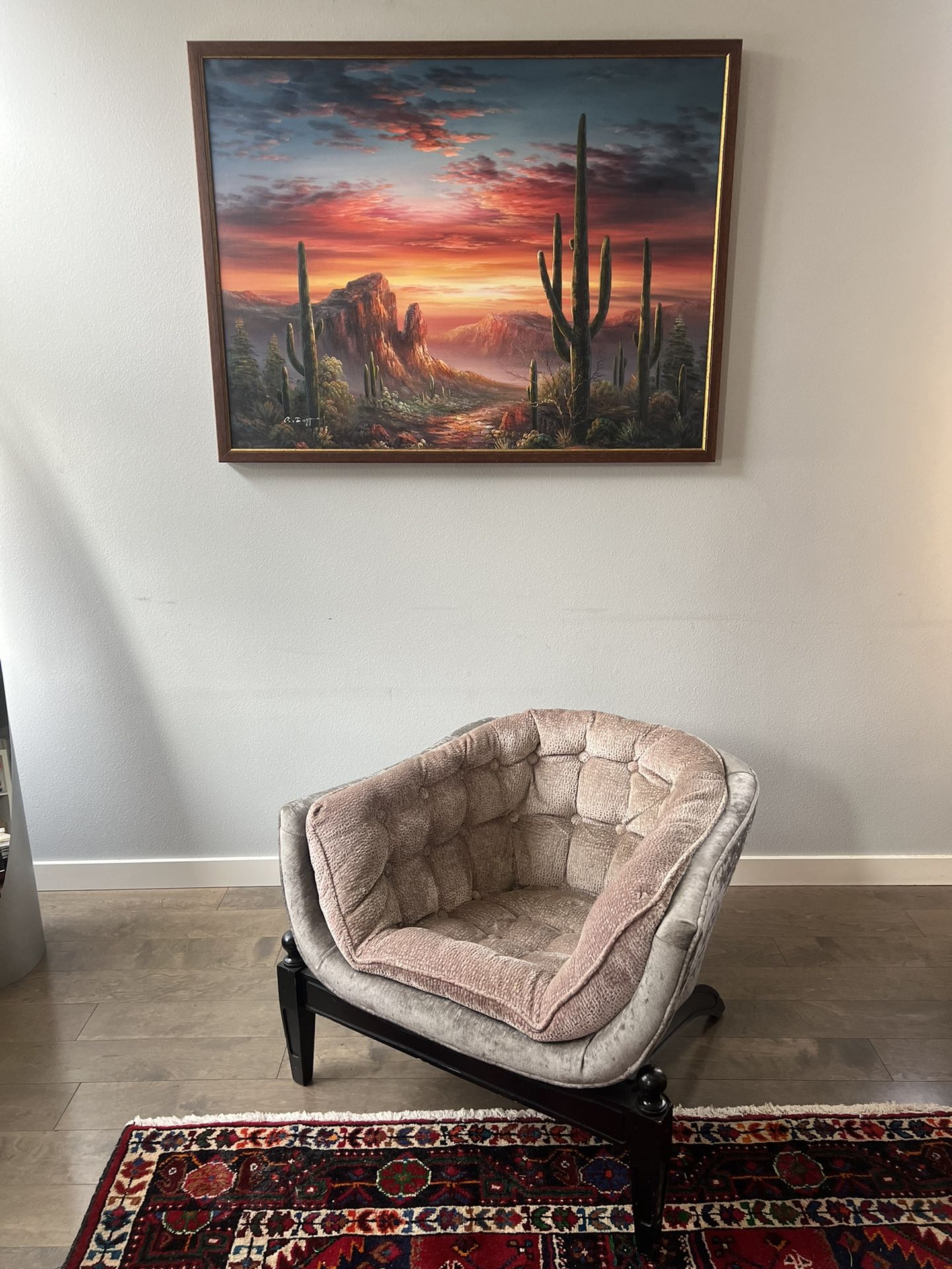 Vintage 1970s Castro Convertible Barrel Chair