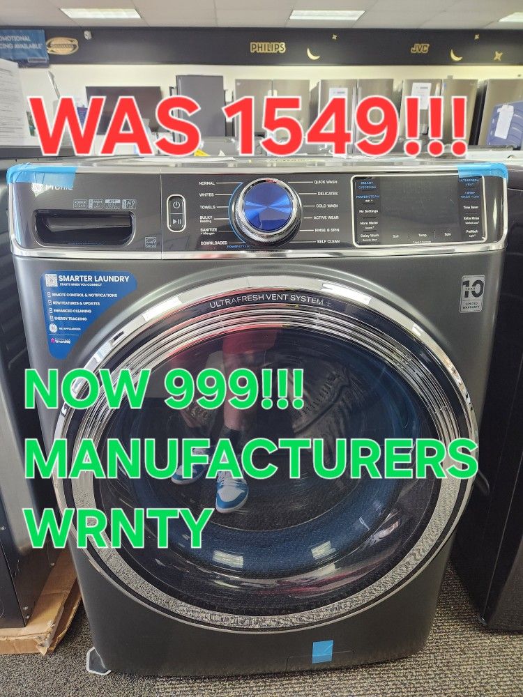 GE 5.3CF WASHER 999! MANUFACTURERS WARRANTY! 48HR DELIVERY! 0 DOWN 0% FINANCING!