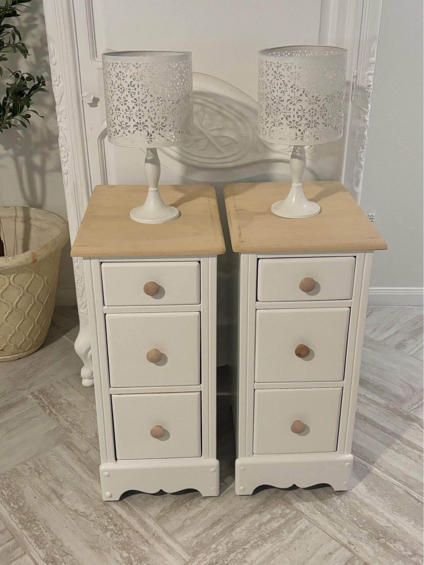 Beautiful vintage coastal style nightstands