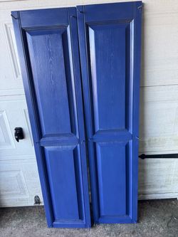 Used Vinyl Shutters 14 1/2” x 63”. Must Pick Up