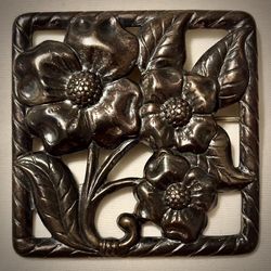 VINTAGE DANECRAFT STERLING SILVER FLORAL BROOCH designed by - VICTOR PRIMAVERA.