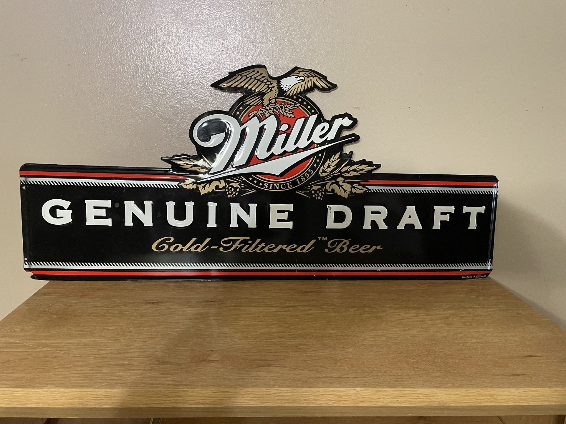 Miller Genuine Draft Metal Beer Sign