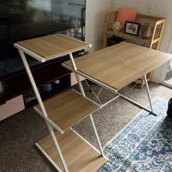 Desk with Shelves