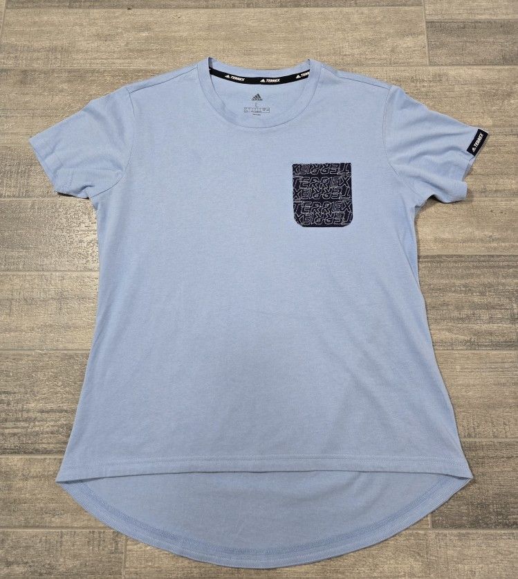 Women's Large Adidas Terrex Tshirt With Logo Pocket