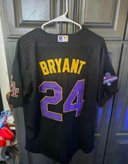 New Kobe Bryant Dodgers Jersey With 2024 WS Patch,Tages! Stitched!!,L,XL. #8 on front #24 on back!!