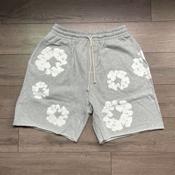 Grey Denim Shorts 