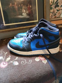 Kid's Nike Blue Jordans