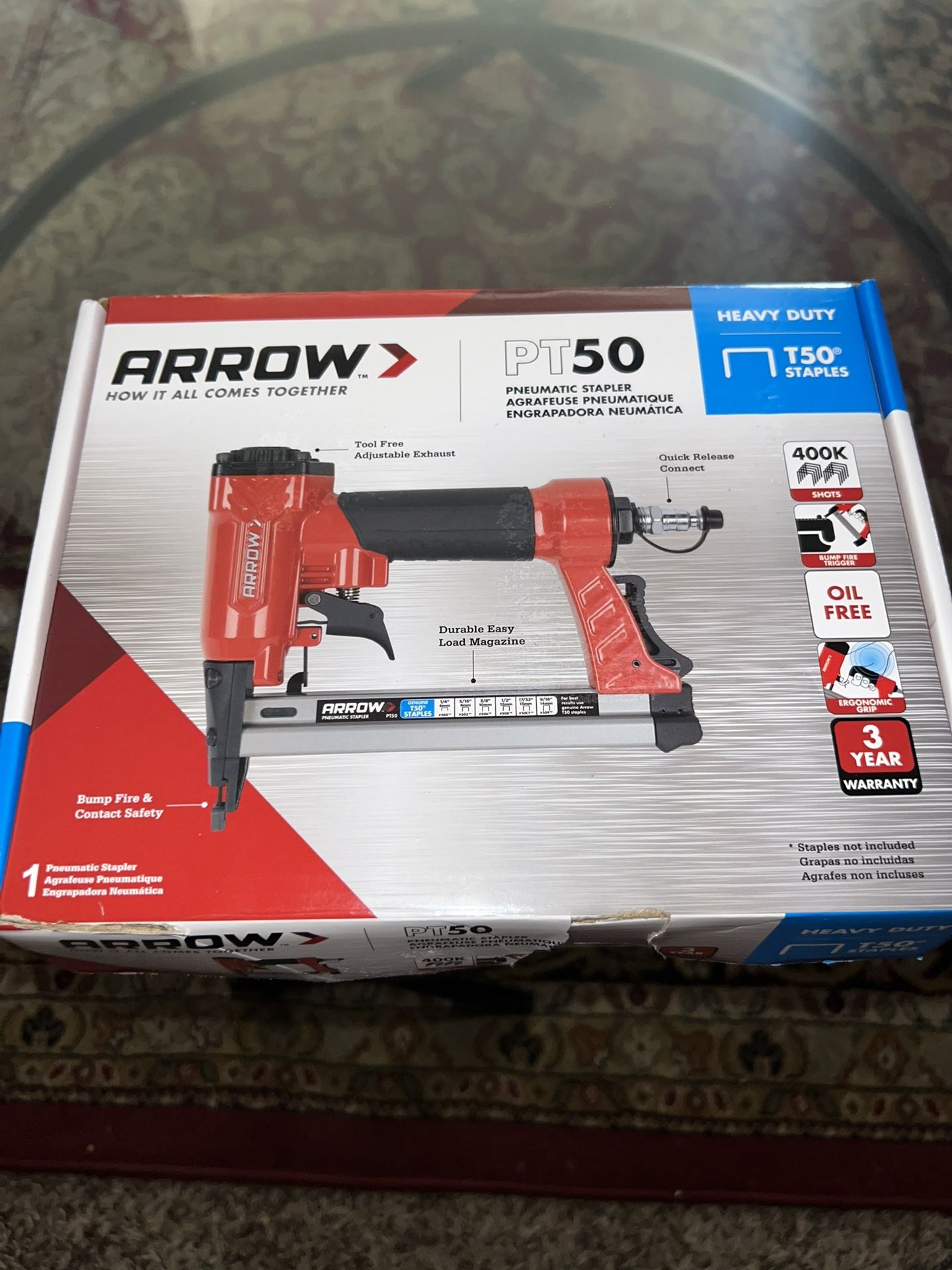 Arrow PT50 Pneumatic Stapler Heavy Duty (New)