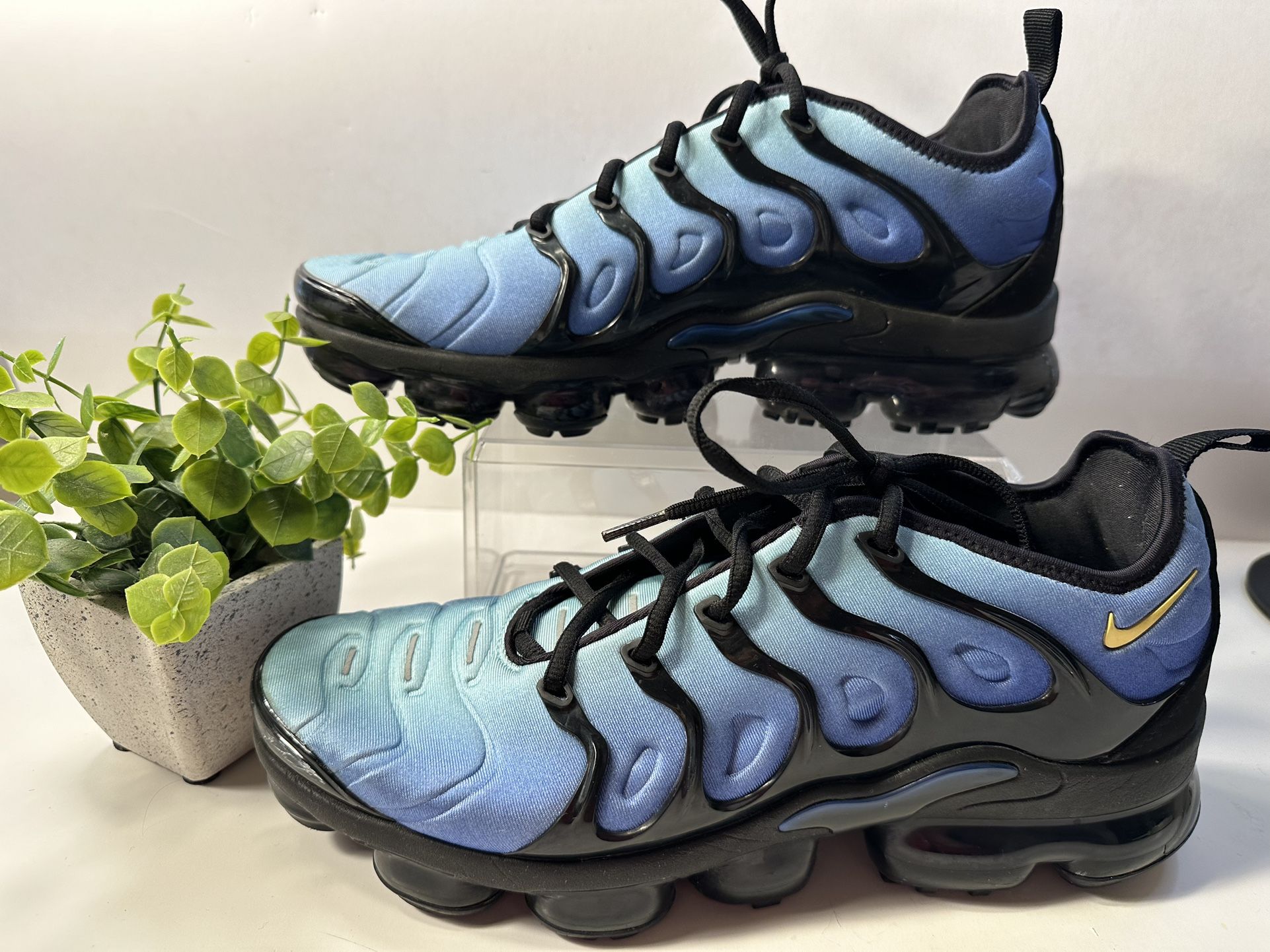 Nike Air Vapormax Plus Hyper Blue Black Yellow Original Fade 924453-008 Sz 10