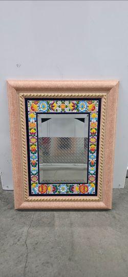Vintage-Style Spanish Hand-Painted Enamel Mirror – Cerco S.L.Vintage-Style Spanish Hand-Painted Enamel Mirror – Cerco S.L.
