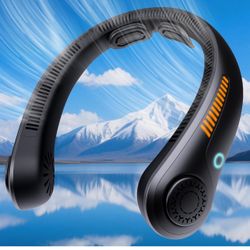 Brandnew Portable Neck Fan - Neck Fans that Blow Cold Air, Hands-Free USB Rechargeable Wearable Personal Fan with Neckbrace, 5 Adjustable Speeds, Gift