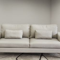 Light Beige Upholstered Sofa 