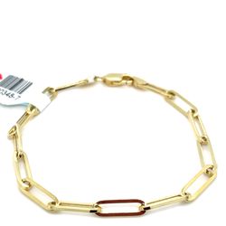 14Kt Yellow Gold 7.5” Paperclip Bracelet 3.00g 4.2mm 200348/7
