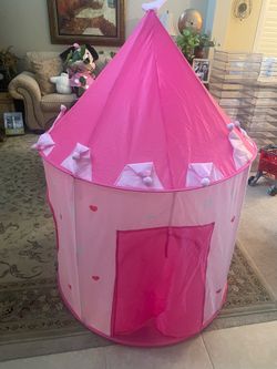 Kids Girls Play Castle Collapsible Tent