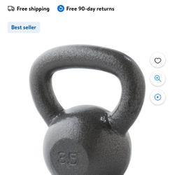 Kettle Bell Weight 35lb Cast Iron Workout 