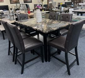 7 pc Black Dining Set