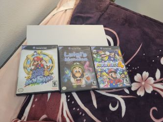 NINTENDO GAMECUBE 3 AWESOME MARIO AND LUIGI GAMES CIB WITH CASES AND MANUALS
