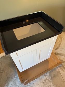 30 white shaker vanity cabinet