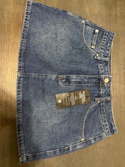 Blue Denim Mini Skirt with Tags