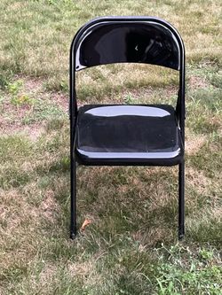 Black folding chairs set of 6