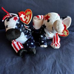 Lefty & Righty Beanie babies 
