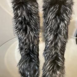 Blanco Faux Fur Knee-Boots Sizes 5.5,6,9.5,10,11,12 Message True Size & Order 