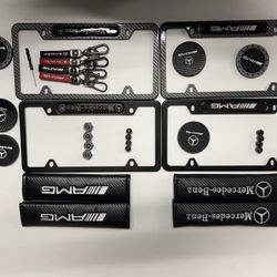 Mercedes Benz  keychain  license plate frame  tire value cap