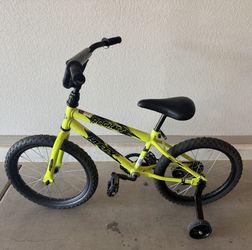 18" Rock It Bicycle, for Kids Ages 5+ Years, Training Wheels, Yellow