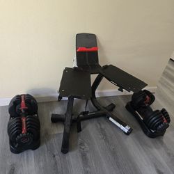 Bowflex Adjustable Dumbells, Gym Equipment, Weights 