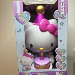 Large Hello Kitty Remote Control Birthday Figure W/Confetti Function