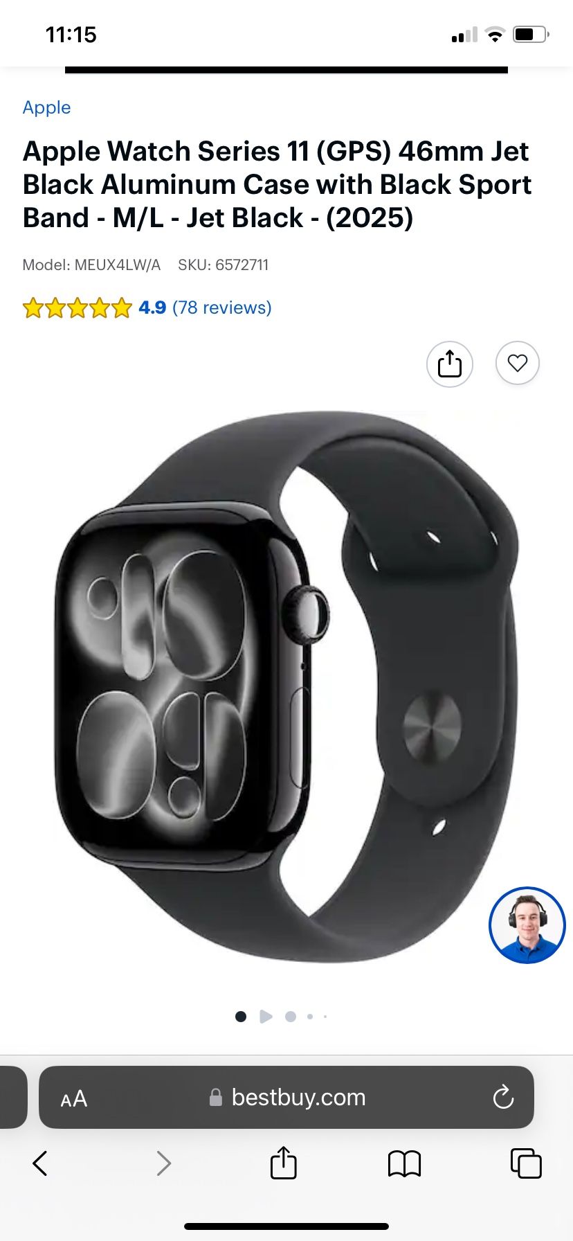 Apple Watch Series 11 (GPS) (2025)