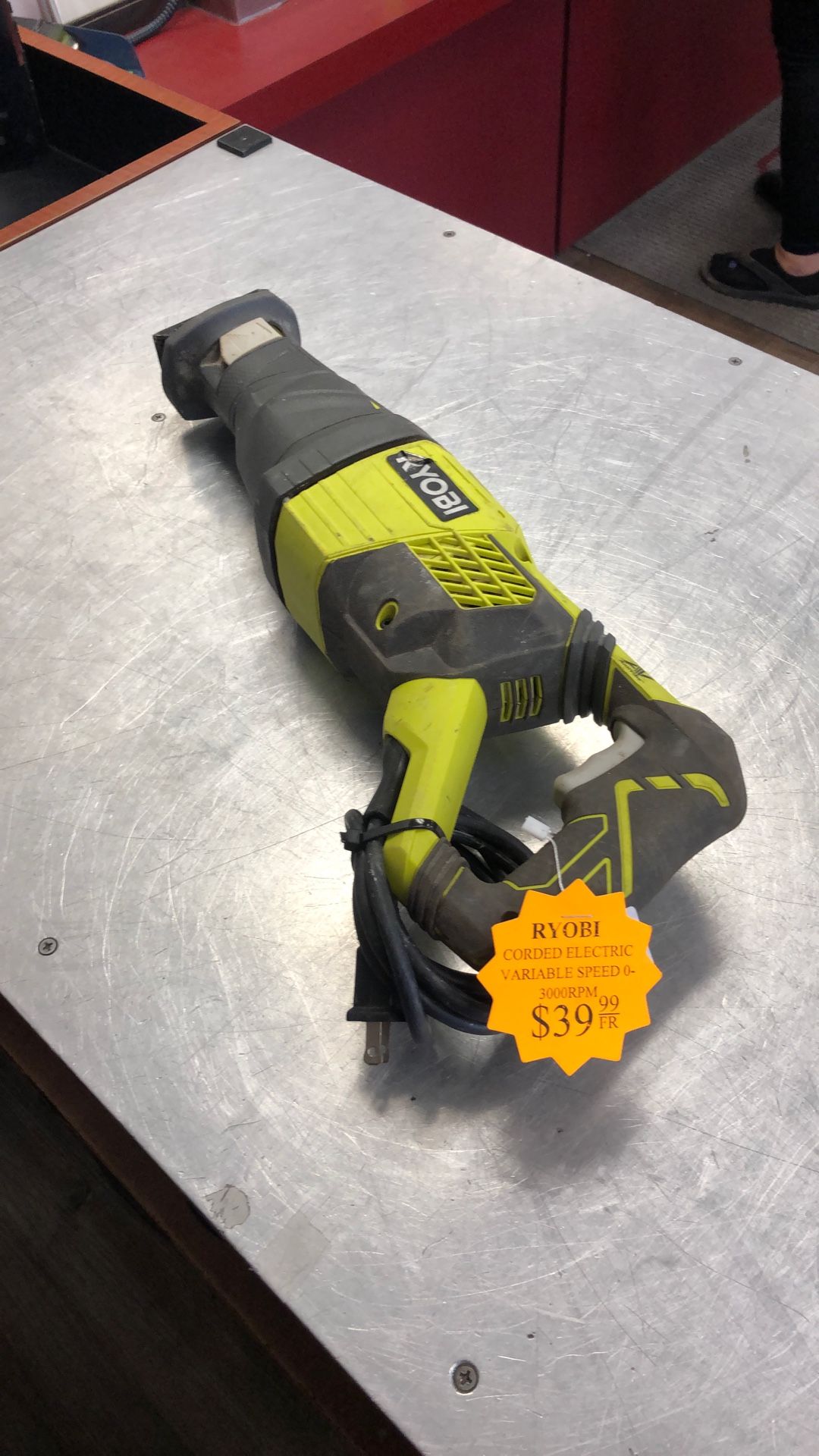 96091 Ryobi RJ1861V Corded 120v 12amp 0-3000rpm Variable Speed Reciprocating Saw 586861