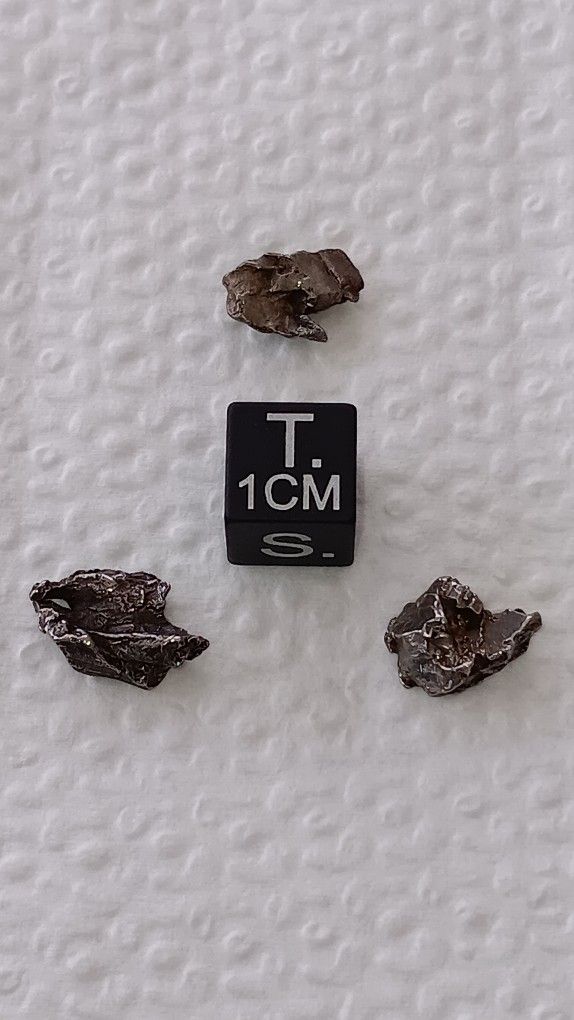 Lot of 3 Campo del Cielo (Field of Heaven) Meteorite Fragments 3.1g total