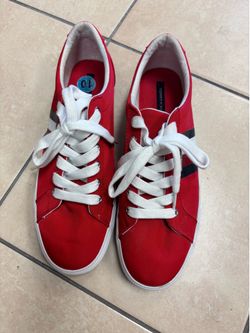 Tommy Hilfiger red lace-up sneakers woman