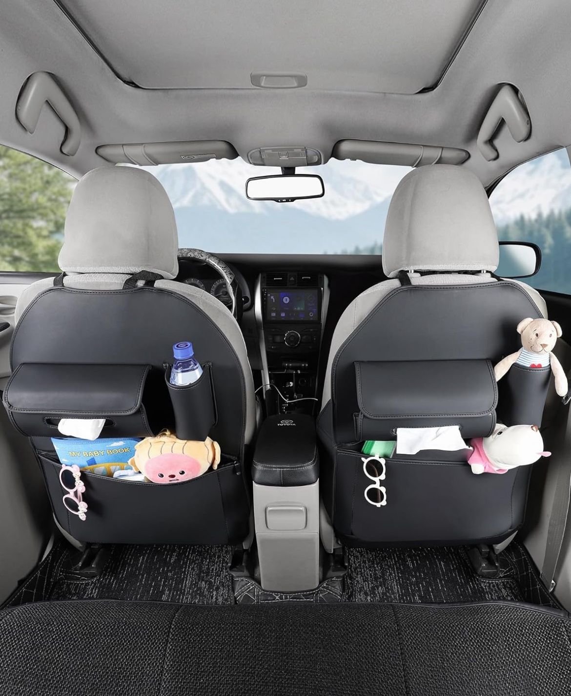 EVMODS 2025 Upgraded Car Seat Back Protectors with Organizer for Tesla Model S/X/3/Y & Cybertruck |