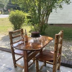cedar table set, i have hundreds of items just click my profile photo