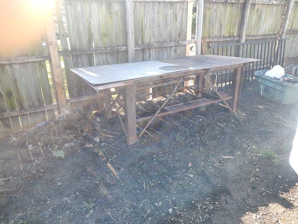 Heavy Metal Table For Welding Or Workbench
