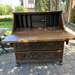 Oriental Carved Desk