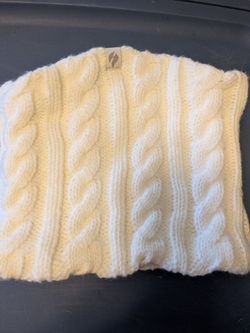 Cream Cable Knit Heat Holder Neck Warmer