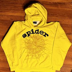 Sp5der Yellow hoodie
