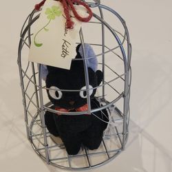 Vintage Studio Ghibli Jiji Cat Plush in Bird Cage Dear ketto Japan 
Import New, with tags.  Please see photos for details.
It is rare, authentic Studi