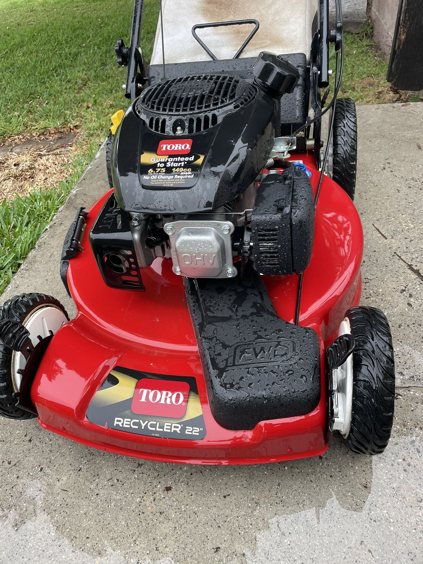 Toro Self Propelled Gas Mower Lawn Mower