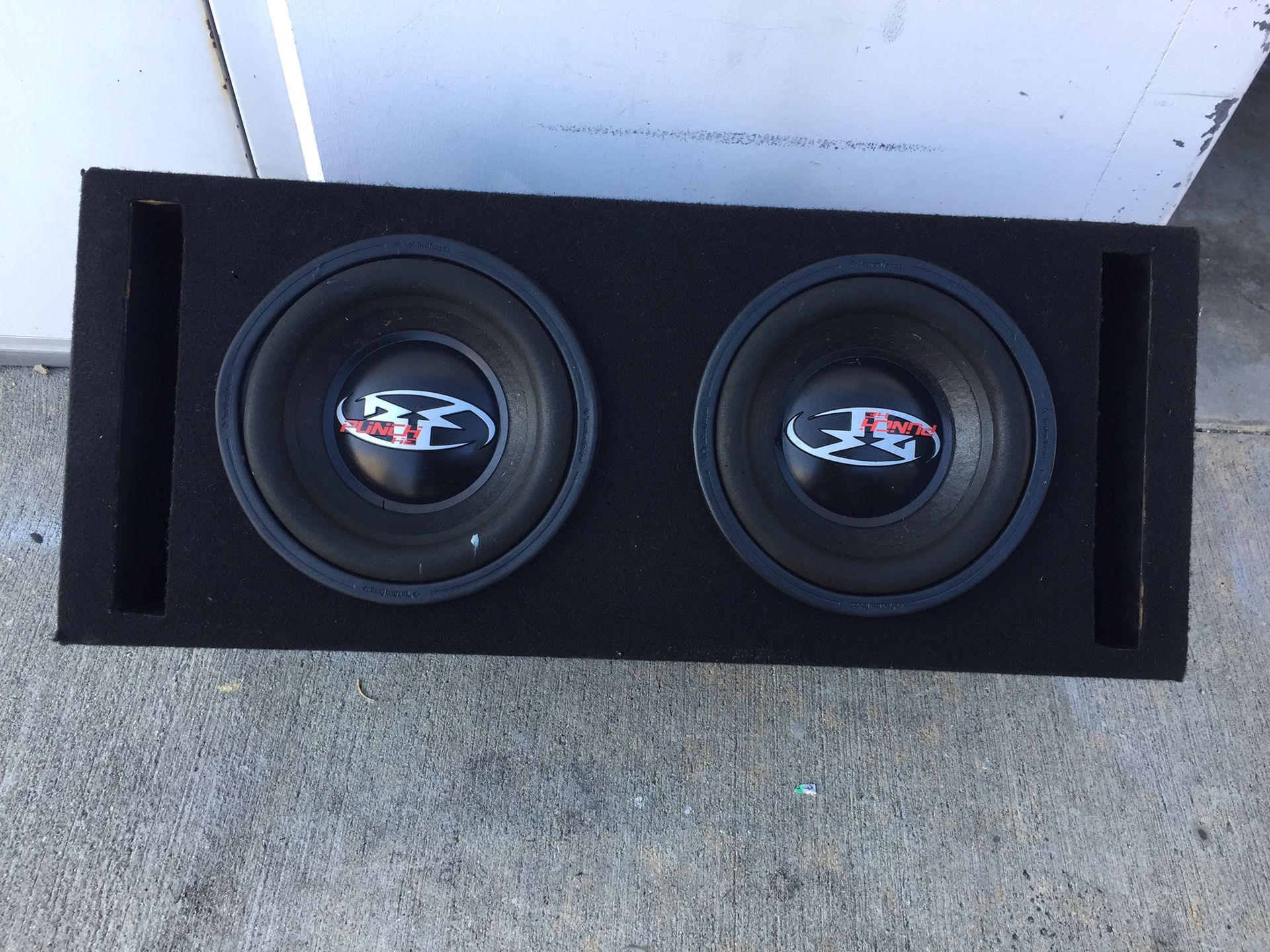 Vintage old school rockford fosgate punch HE bass subwoofer box 2x10” rfp3810