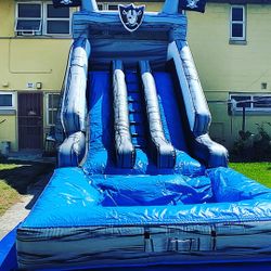 Water slide doble con colchon en la alberca 16h 14w 25L
