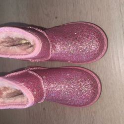 Pink Glitter Boots 