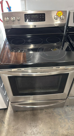 Kenmore Electric Range – Stainless Glass Top, 5 Burners
