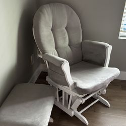 Silla mesedora Blanca con Gris