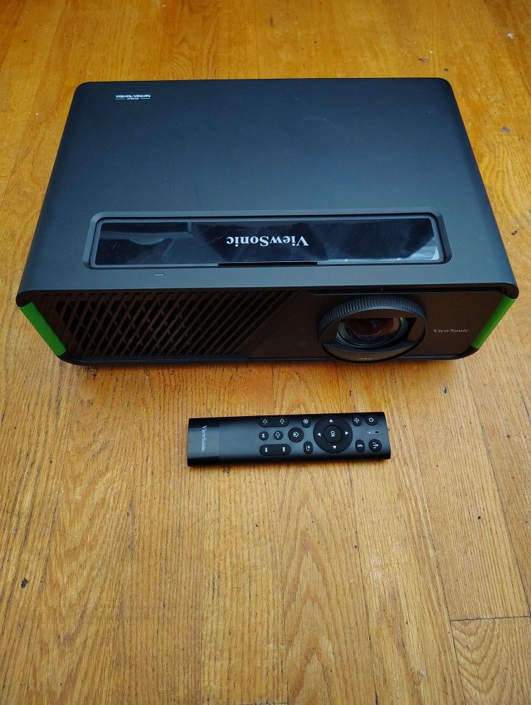 ViewSonic (X2-4K) 4K UHD LED 240Hz, 4.2ms Gaming Projector with Rolling Storage Bag, Stand, and Portable 80" Screen