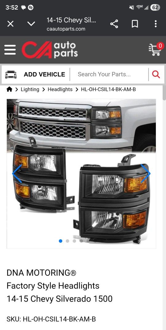 Chevy Silverado Headlights